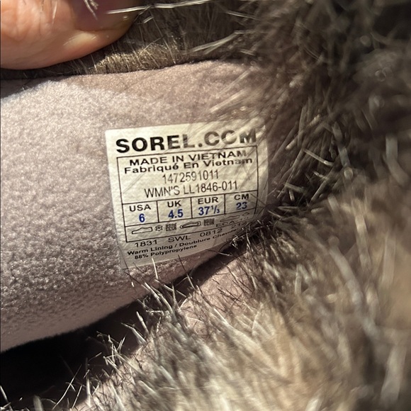 Sorel Black Faux Fur Waterproof Snow Boots Women’s Size 6 Winter Warm - Picture 5 of 6